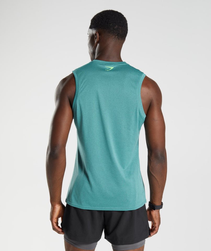 Men's Gymshark Sport Tanks Turquoise | NZ 5XUJTP